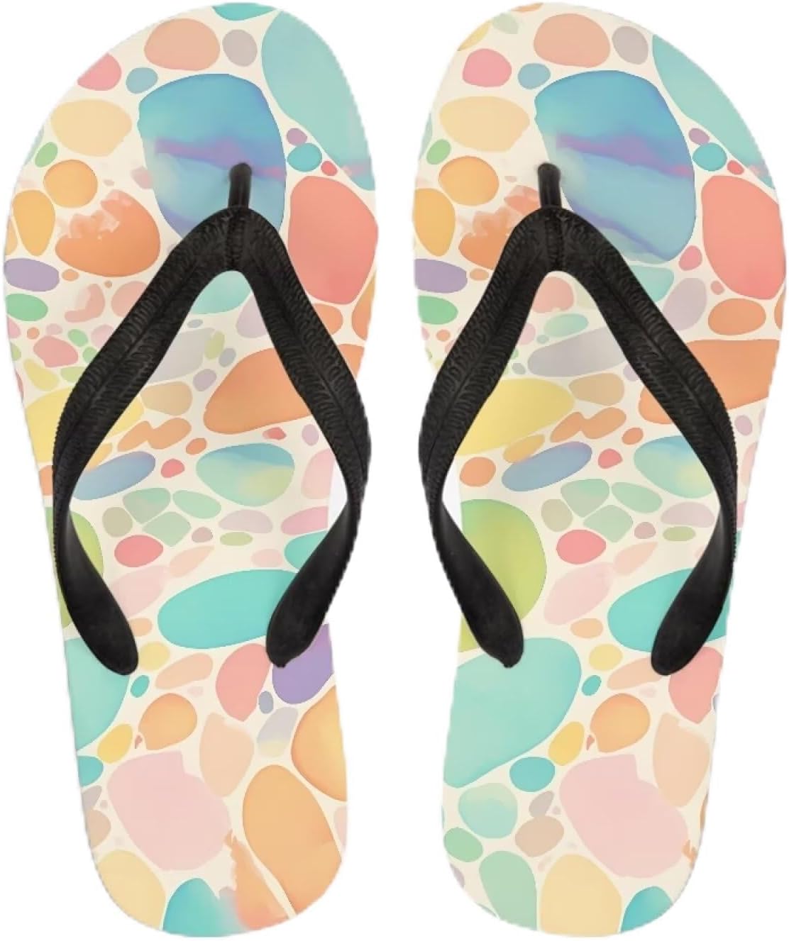 

Сандалии-вьетнамки Semiouray с принтом женщин, свиньи, кошки и зайца, легкие шлепанцы с американским флагом, удобные летние пляжные тапочки, Colorful Cobblestone