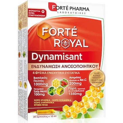 

Forte Pharma Forte Royal Dynamisant Пищевая добавка для энергии и поддержки иммунной системы - 20 ампул X 10 мл Forté Pharma