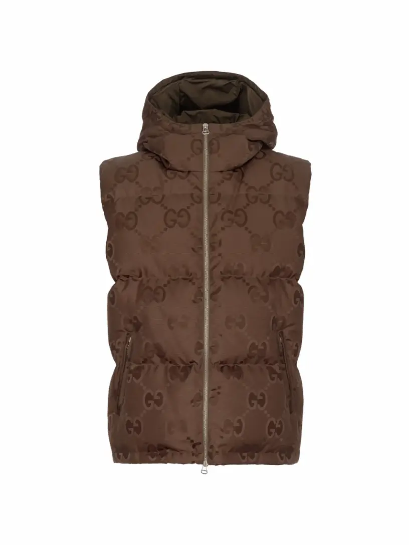 

Стеганый жилет Jumbo GG Gucci, коричневый