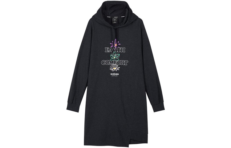 

Женское платье с длинными рукавами Skechers, серый черный