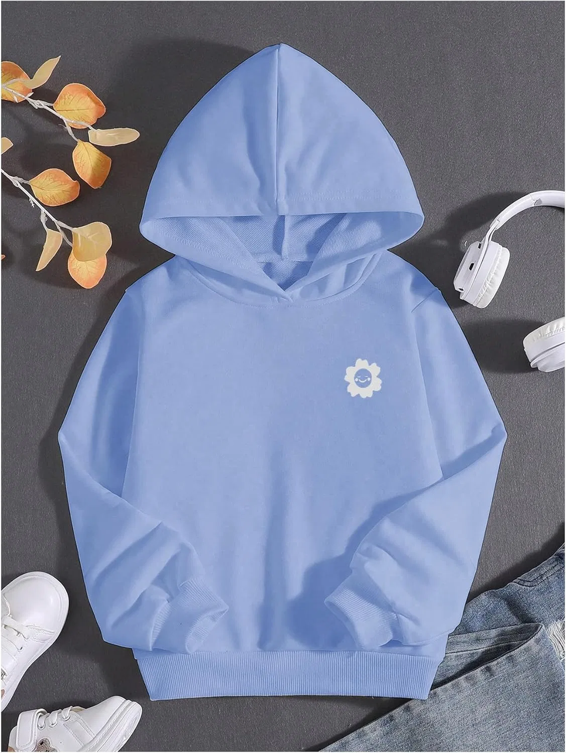 Детская толстовка с принтом COZYEASE, Light Blue — фото 2