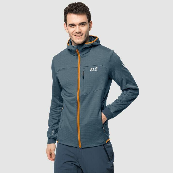

Мужская спортивная куртка JACK WOLFSKIN Hydro Grid Fleece, цвет blau
