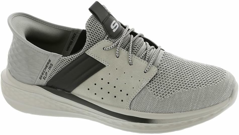 Мужские мокасины Skechers Slade Ocon без шнурков, серый — фото 2