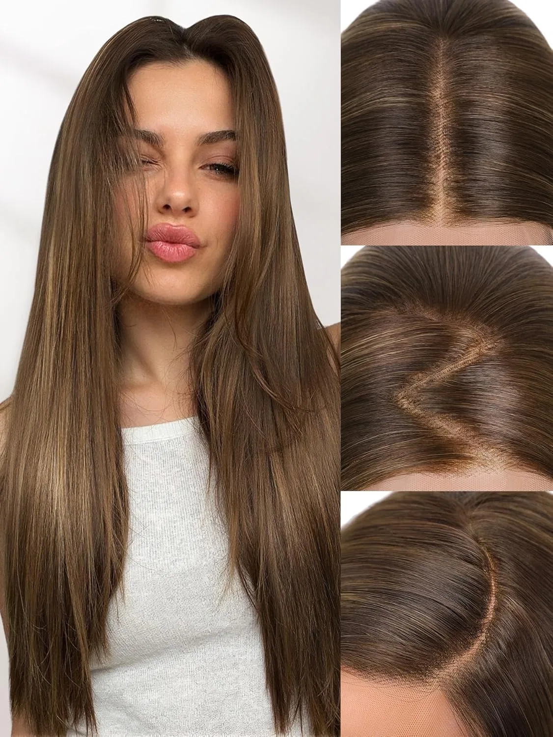 Синтетический парик «13x4 HD Lace Wig» от FAVE Fave, Brown