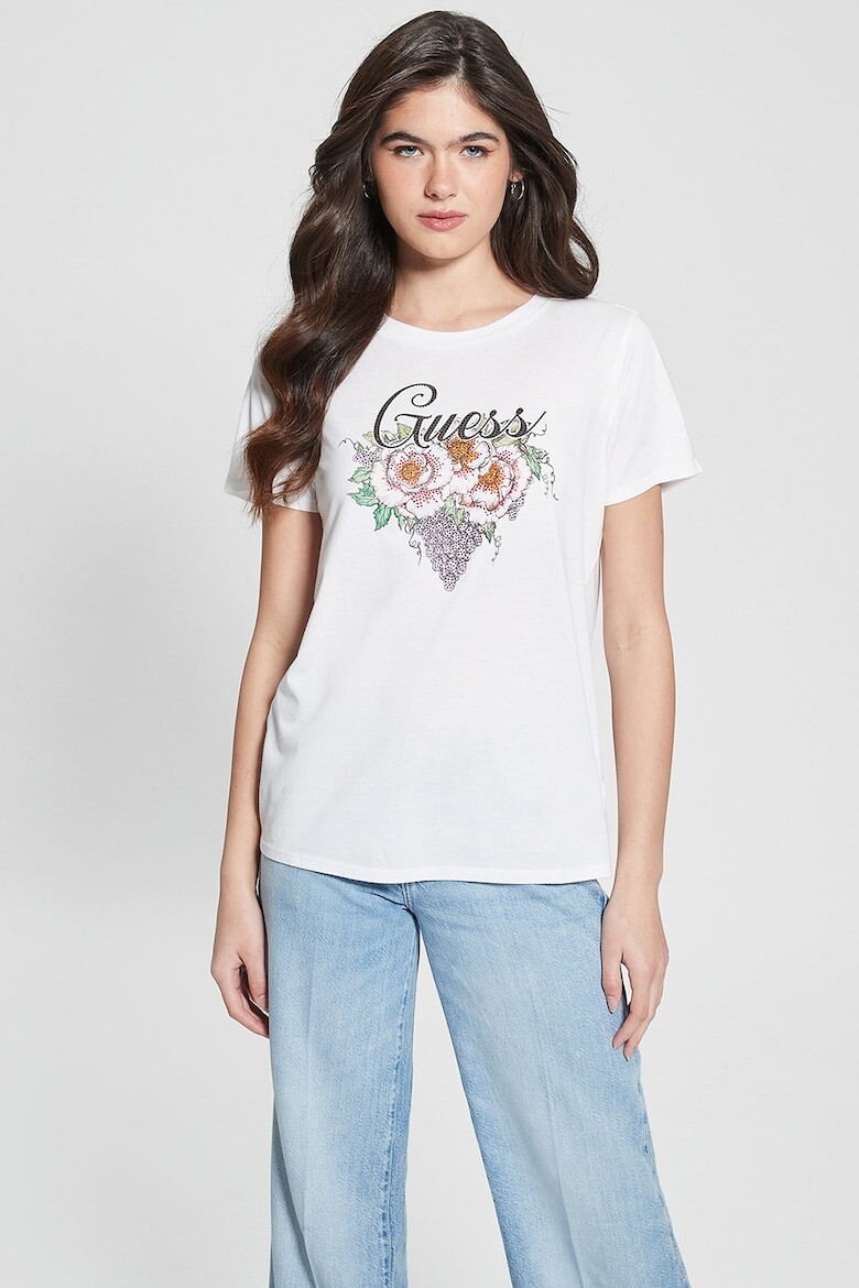 

Футболка с модалом и логотипом Guess, белый