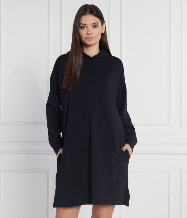 Платье-худи женское Tommy Hilfiger с капюшоном, черный — фото 3
