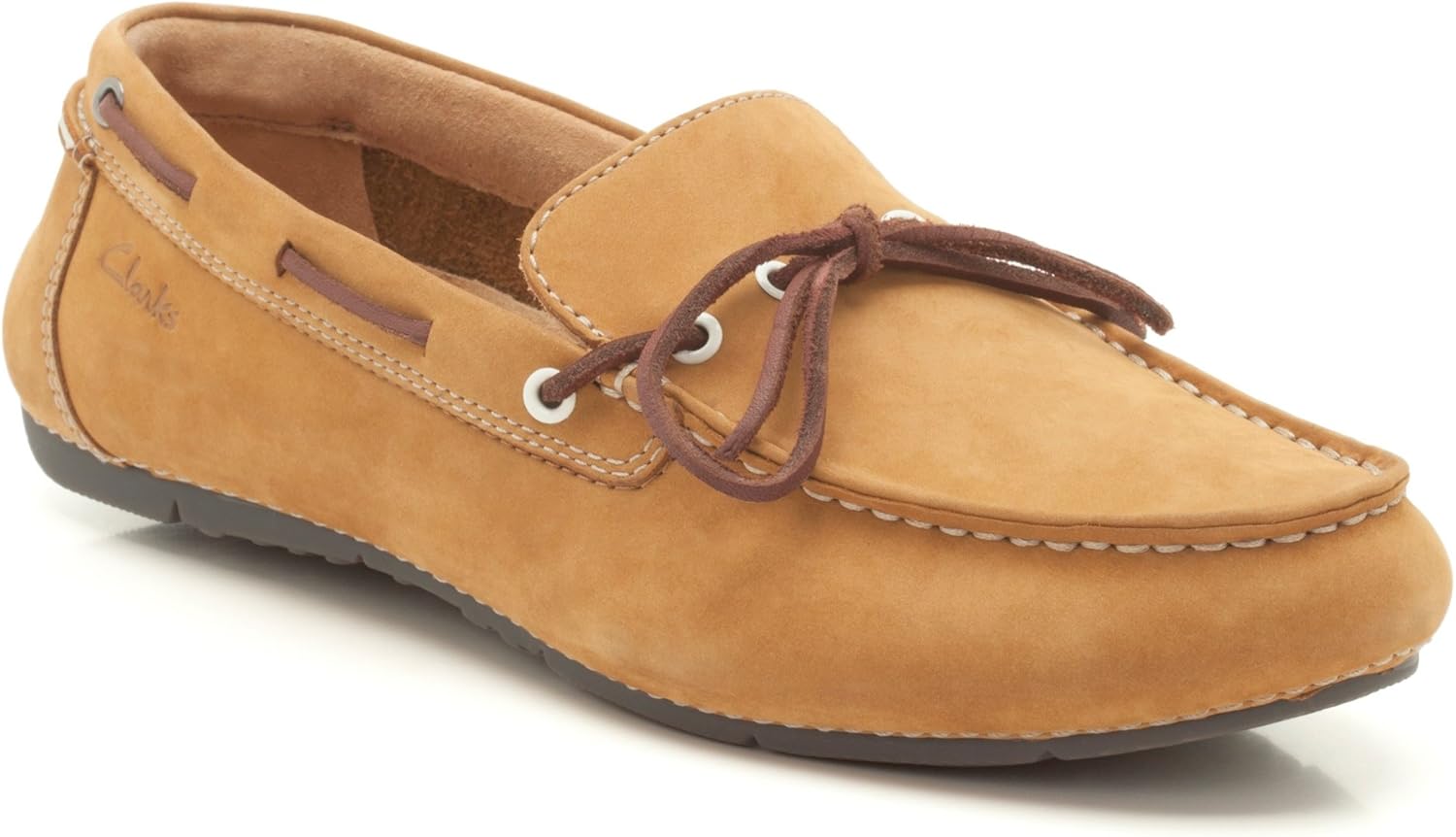 Мокасины мужские Clarks, коричневый — фото 2