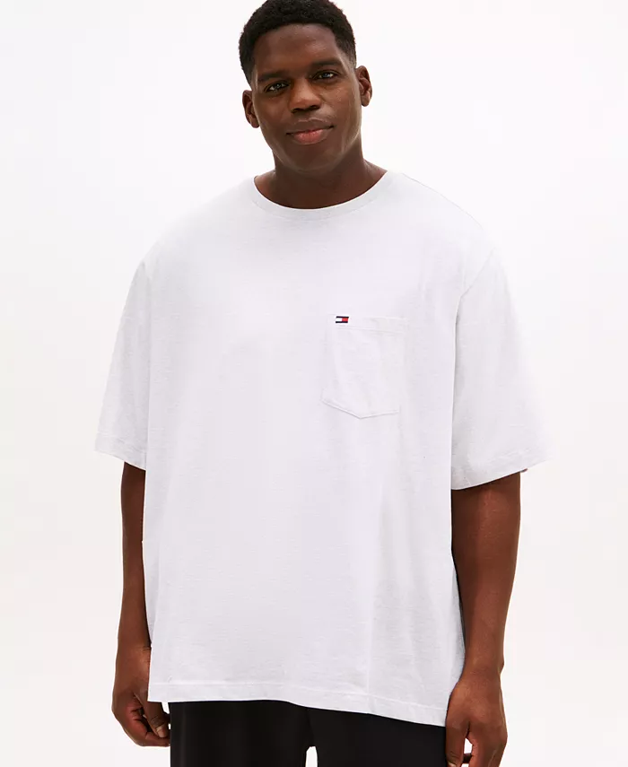 

Мужская футболка с карманом и круглым вырезом Tommy Big & Tall Tommy Hilfiger, серый