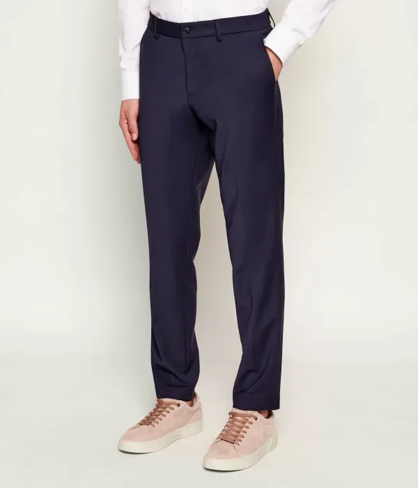 Шерстяные брюки P-Genius-CW-WG-261 slim fit Boss, темно-синий — фото 3