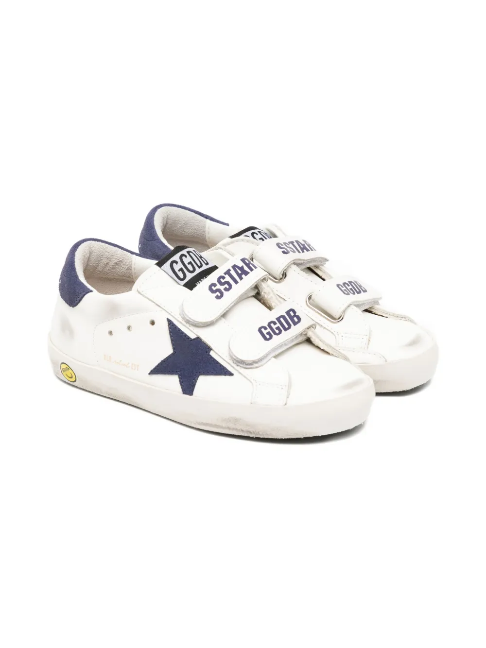 

Кроссовки на липучке со звездами Golden Goose Kids, белый