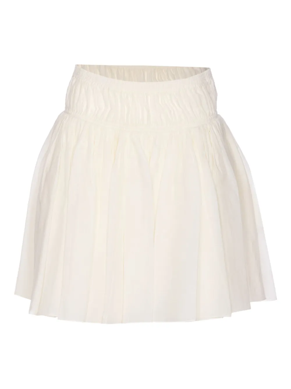

Мини-юбка с резинкой на талии и оборками Alaïa, белый