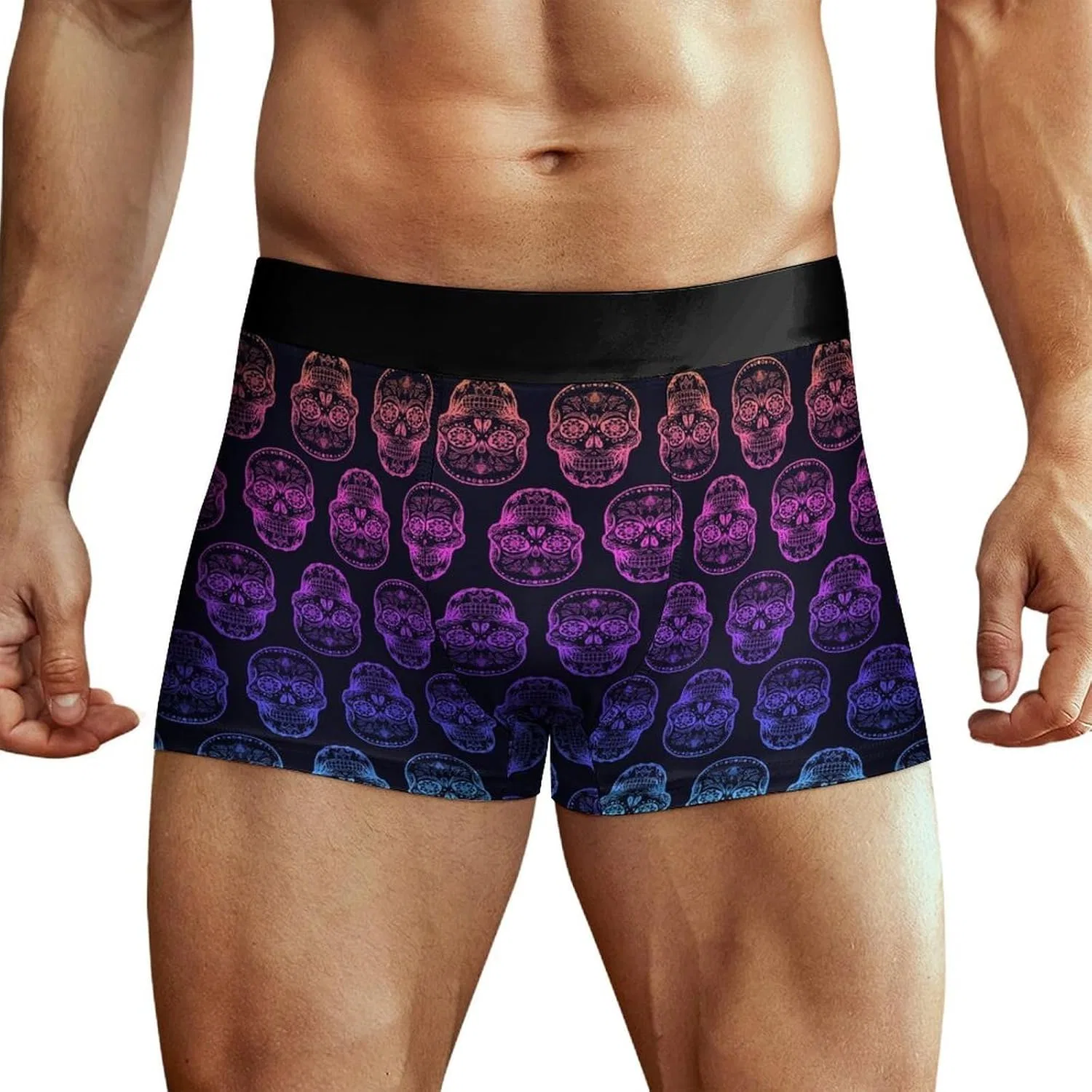 Боксеры с рисунком черепа, мужские, быстросохнущие, Skull Pattern