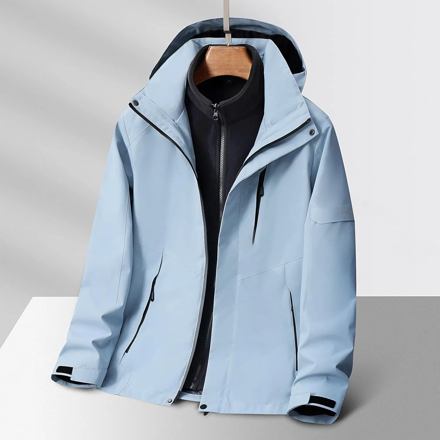 Мужская водонепроницаемая куртка для походов, Generic, Light Blue — фото 2