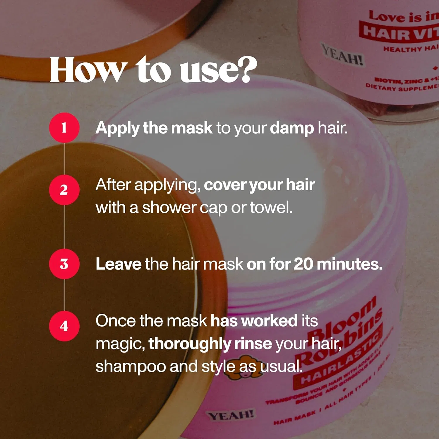 Маска для волос Bloom Robbins Hairlastic с касторовым маслом 250 мл Bloom Robbins — фото 4
