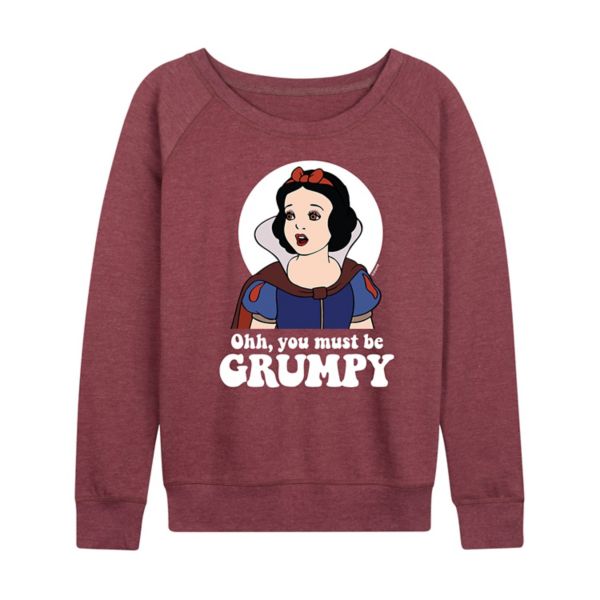 

Белоснежка и семь гномов, женская футболка с длинным рукавом из французского трикотажа с принтом «Ворчливый» Disney, красный