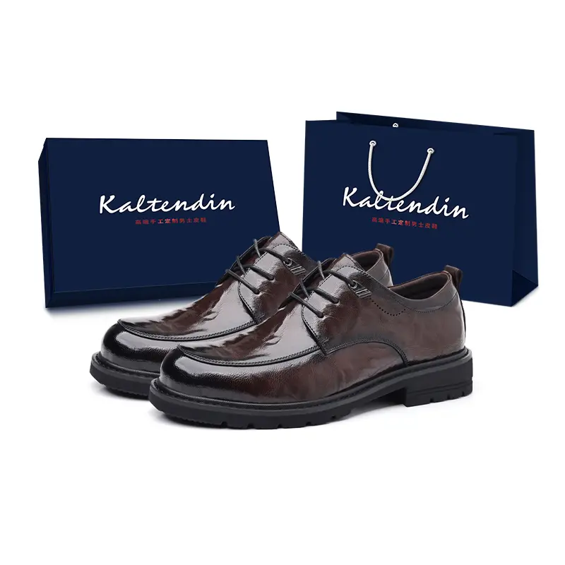 

Kaltendin Мужские повседневные туфли мужские низкие черно-коричневые, цвет Brown