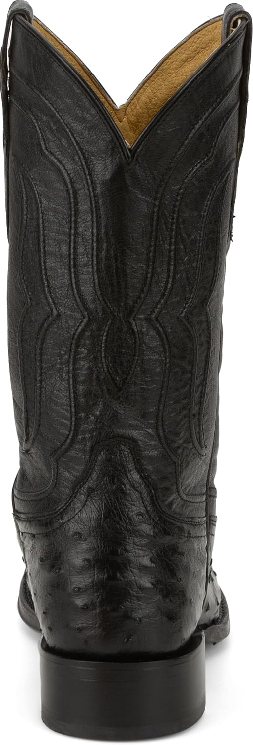 Мужские вестерн-бутсы Tony Lama Canonero 12 Full Quill из страуса - премиальная кожа, классический стиль, прочная конструкция, комфортная посадка, Jet — фото 4