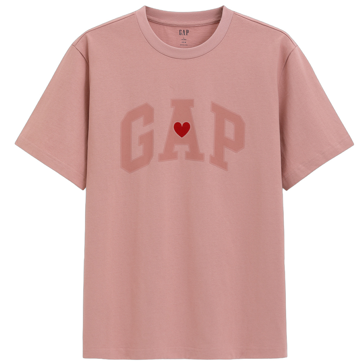 Футболка Unisex Crew Neck Moderate GAP, розовый 1 — фото 3