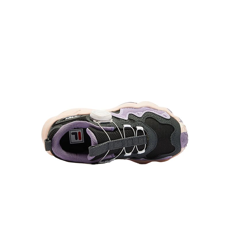 FILA KIDS Нескользящие, износостойкие, низкие детские кроссовки для улицы, цвет "теневой черный серый", для детей от 3 до 7 лет — фото 3