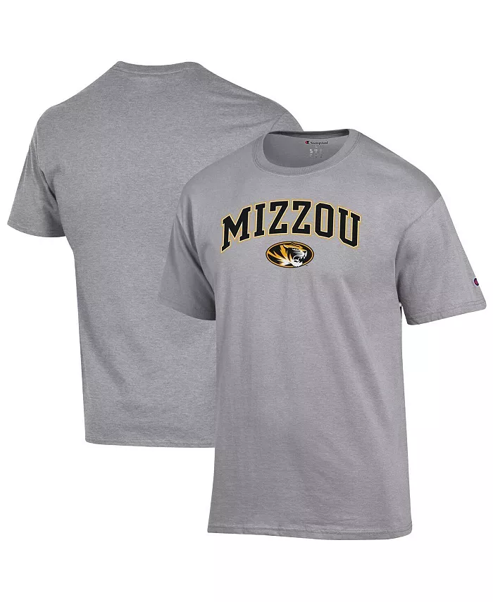 

Мужская футболка Heather Gray Missouri Tigers с логотипом Arch Over Champion