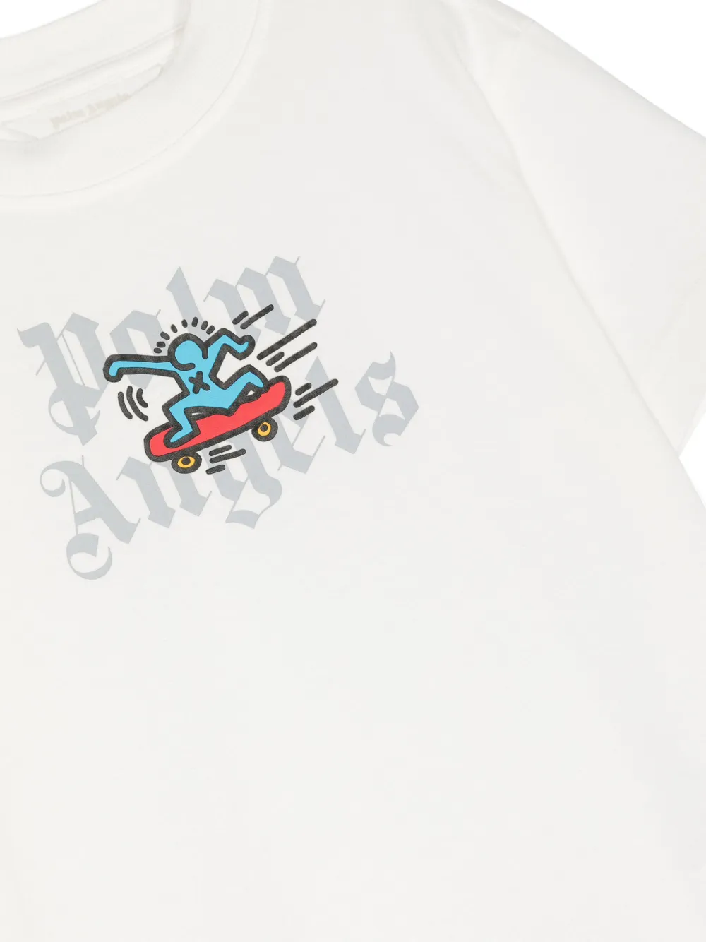 Футболка с принтом из коллаборации с Keith Haring Palm Angels Kids, белый — фото 3
