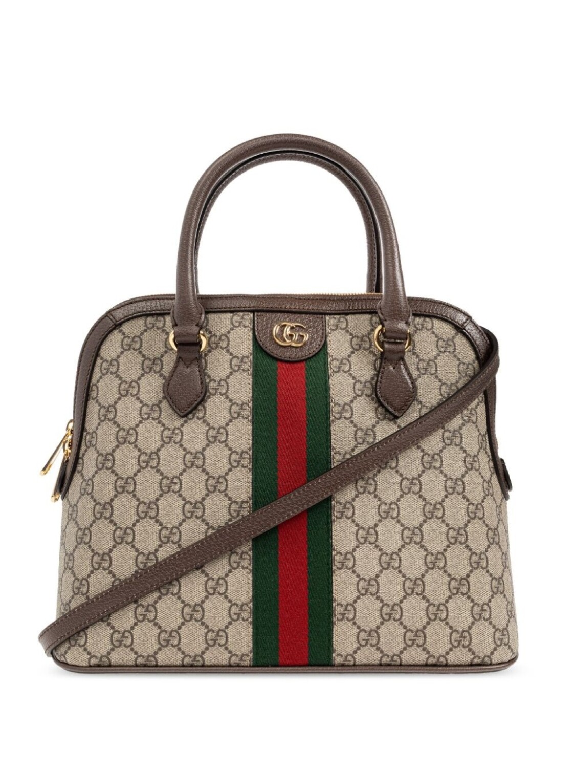 

Средняя сумка-тоут Gucci Ophidia из холста, нейтральный цвет