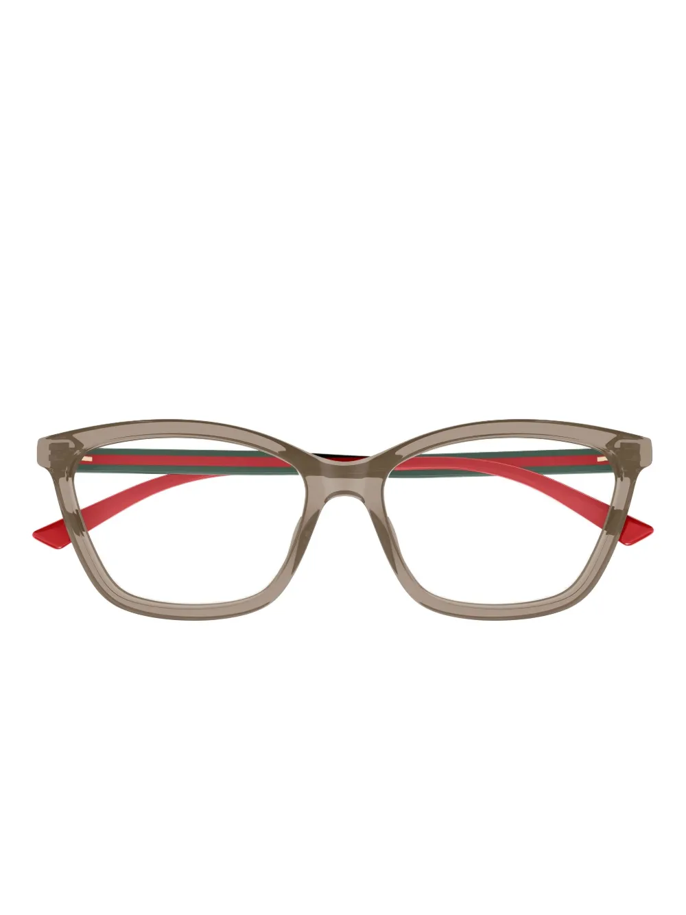 

Очки в форме "кошачий глаз" с полосками Gucci, нейтральный