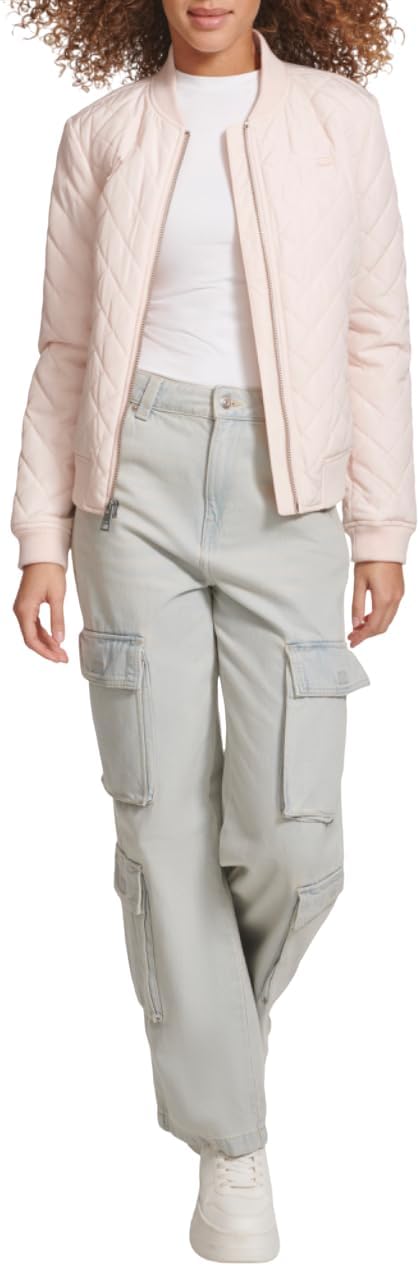 

Levi's Женская стеганая бомбер с бриллиантами, Peach Blossom Blush
