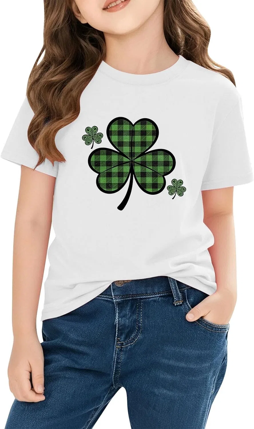 Футболка с принтом Shamrock, Zzalalana, белый — фото 2