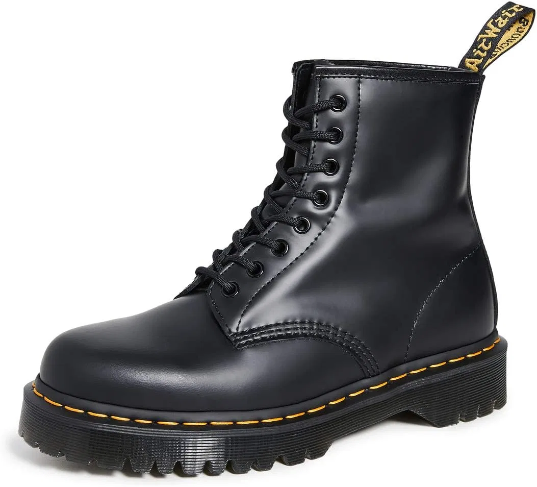 Ботинки Dr. Martens Unisex 1460 Bex Crazy Horse из кожи с 8 люверсами, Black