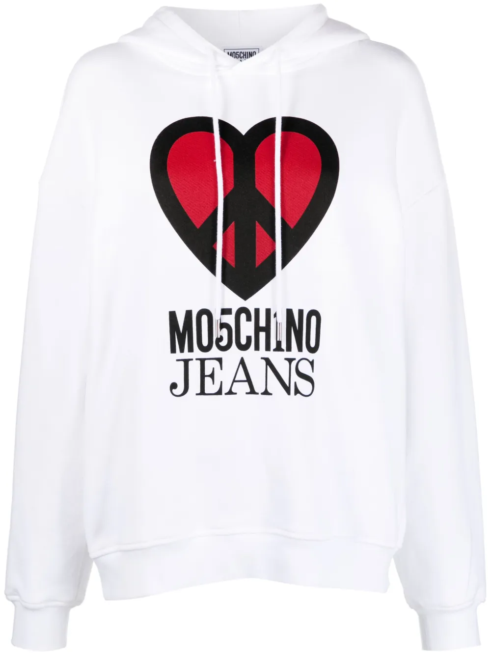 

Худи с графичным принтом MOSCHINO JEANS, белый