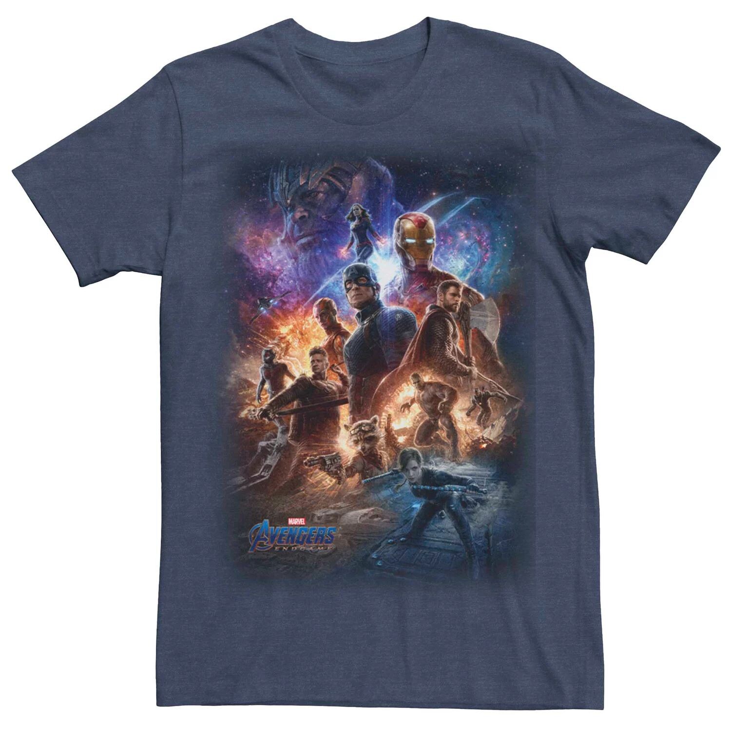 

Мужская футболка с космическим плакатом Marvel Avengers Endgame Licensed Character