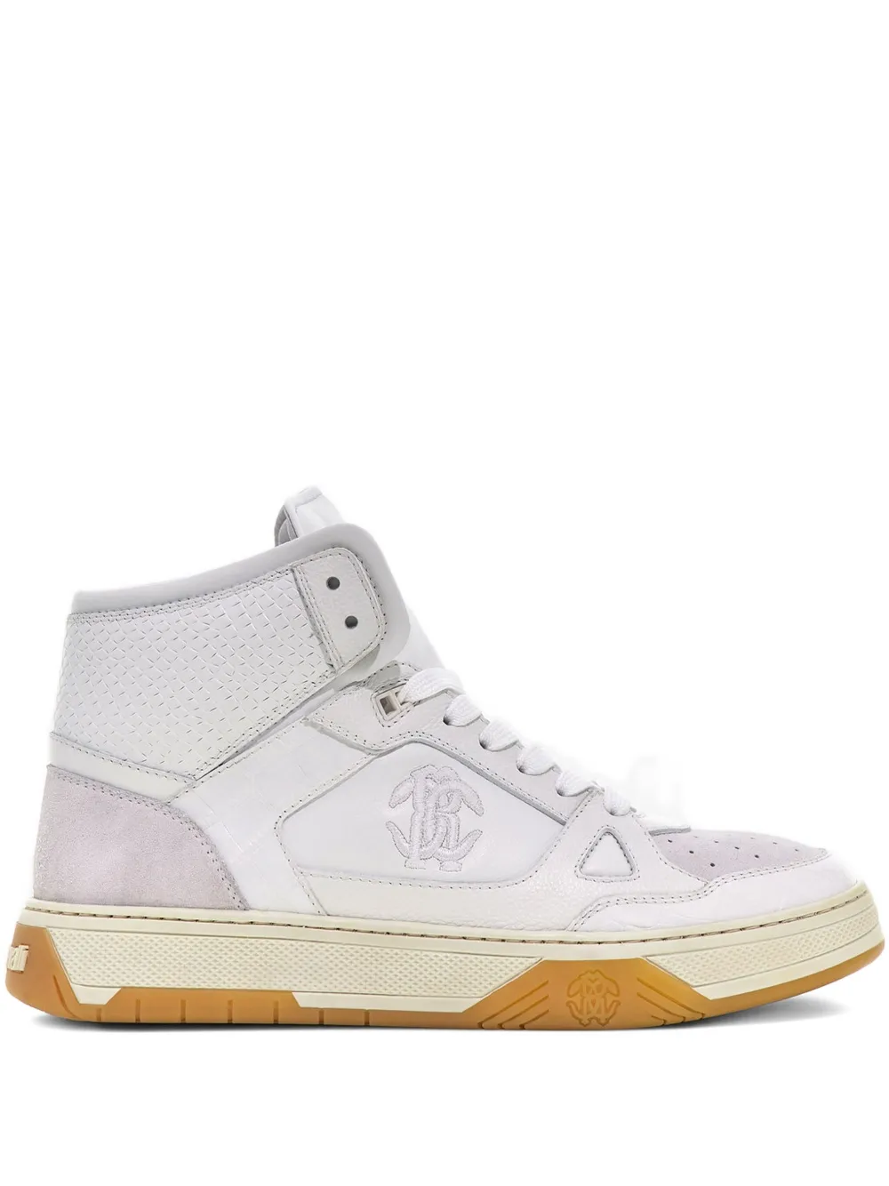 

Высокие кеды с тиснением Roberto Cavalli, белый