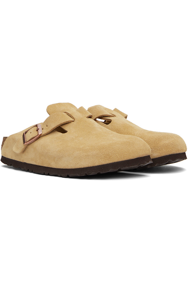 Узкие бостонские лоферы-слипоны Birkenstock, цвет latte cream — фото 4