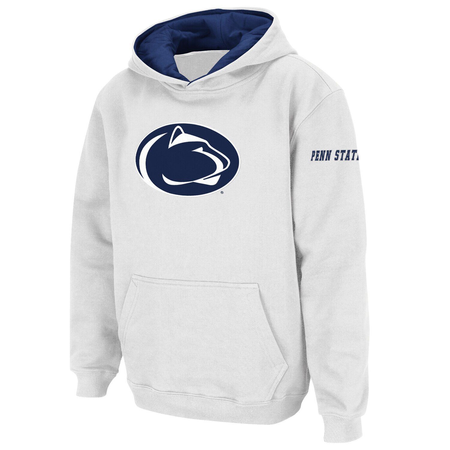 

Белый пуловер с капюшоном и большим логотипом Youth Stadium Athletic Penn State Nittany Lions Unbranded
