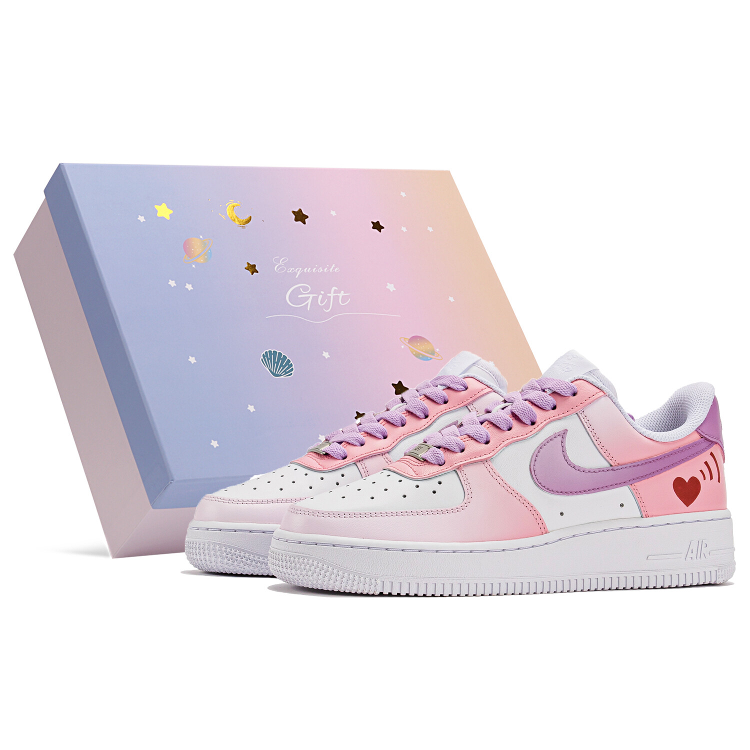 

Кроссовки Nike Air Force 1 Skateboard Shoes Women's Low-Top Pink/White, Белый, Кроссовки Nike Air Force 1 Skateboard Shoes Women's Low-Top Pink/White