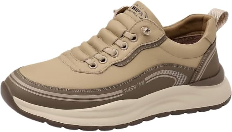 

Мужские слипоны - легкие дышащие ретро-кроссовки с амортизирующей подошвой из ПВХ, низкий верх, круглый носок Minlaidian, коричневый