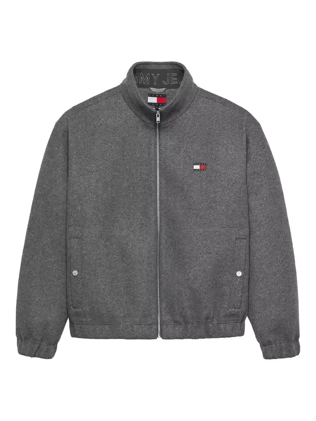 Утепленная куртка Tommy Jeans на молнии, средне-серый меланж Tommy Hilfiger