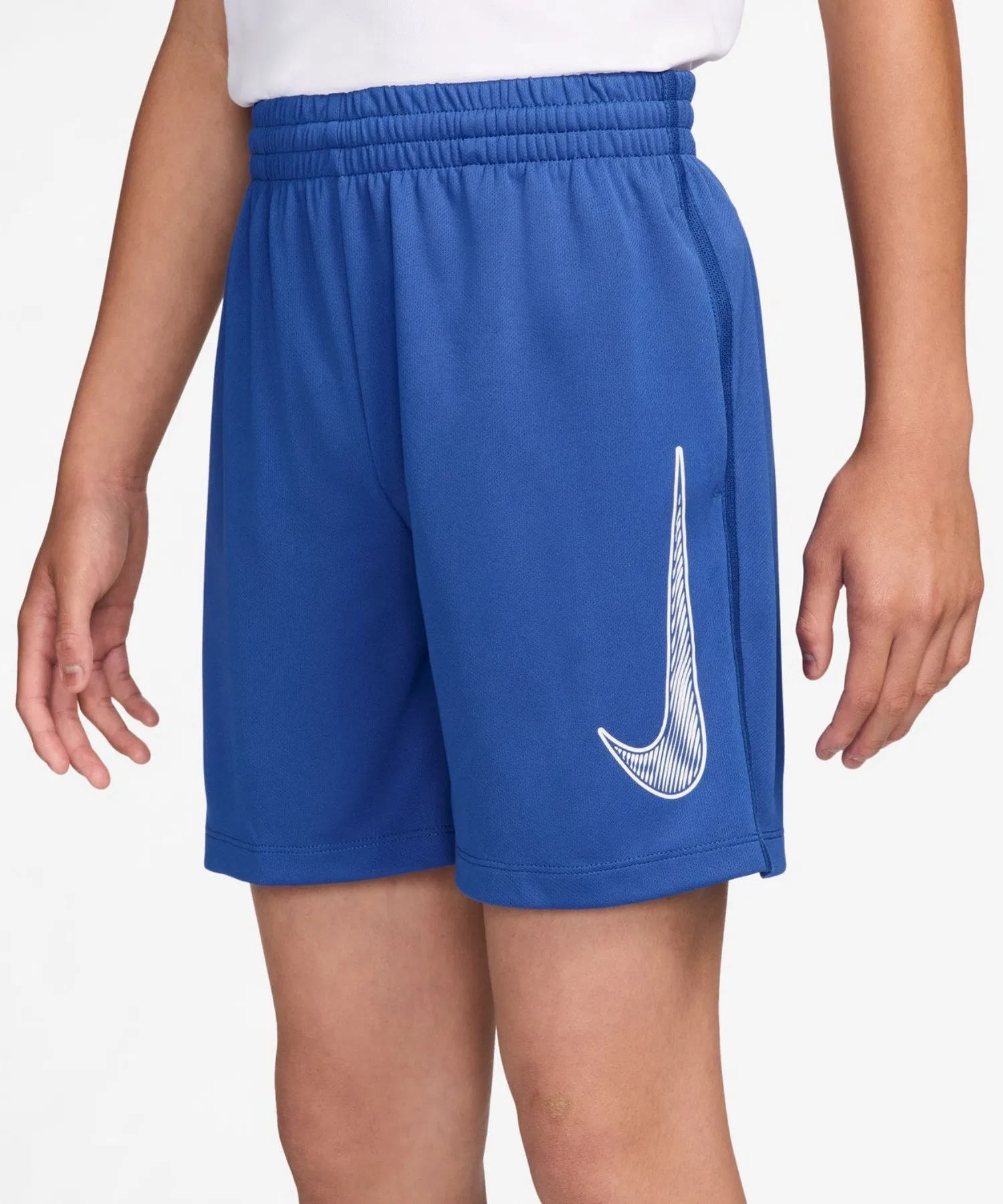 Детские шорты NIKE YTH DF MULTI SHORT HBR тёмно-синие
