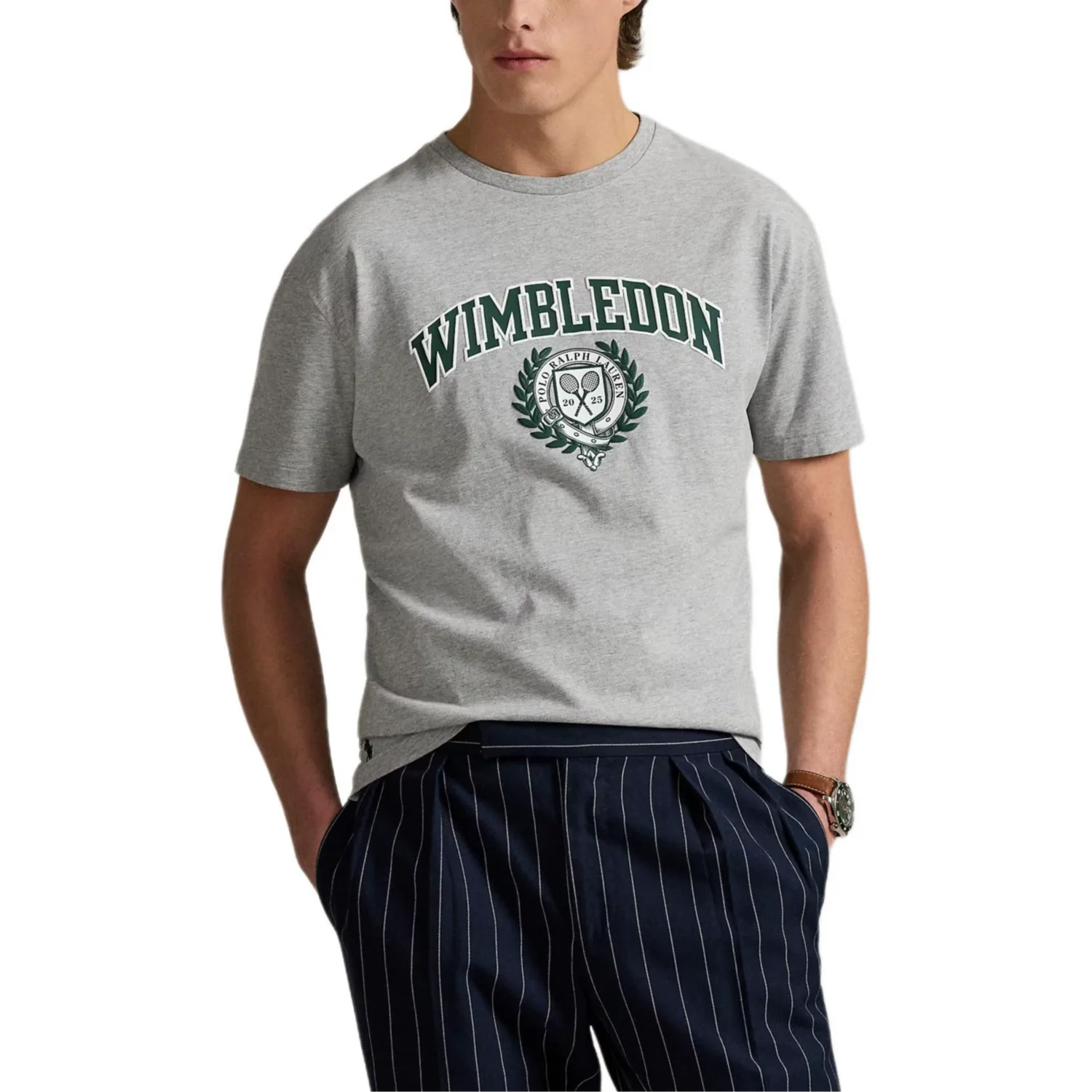 Футболка Wimbledon Polo Ralph Lauren, серый — фото 4