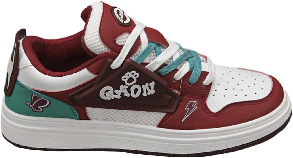 

Мужские легкие цветовые кроссовки с низким верхом Удобные ретро-кроссовки Повседневные кроссовки Туфли для скейта на шнуровке Lexamen, красный