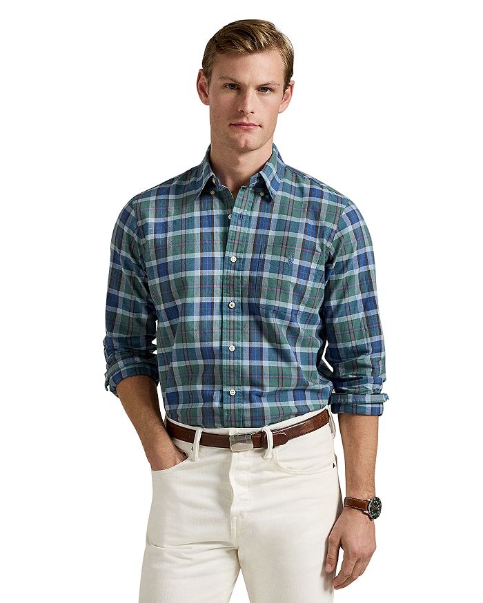 

Классическая клетчатая рубашка Oxford Polo Ralph Lauren, мультиколор