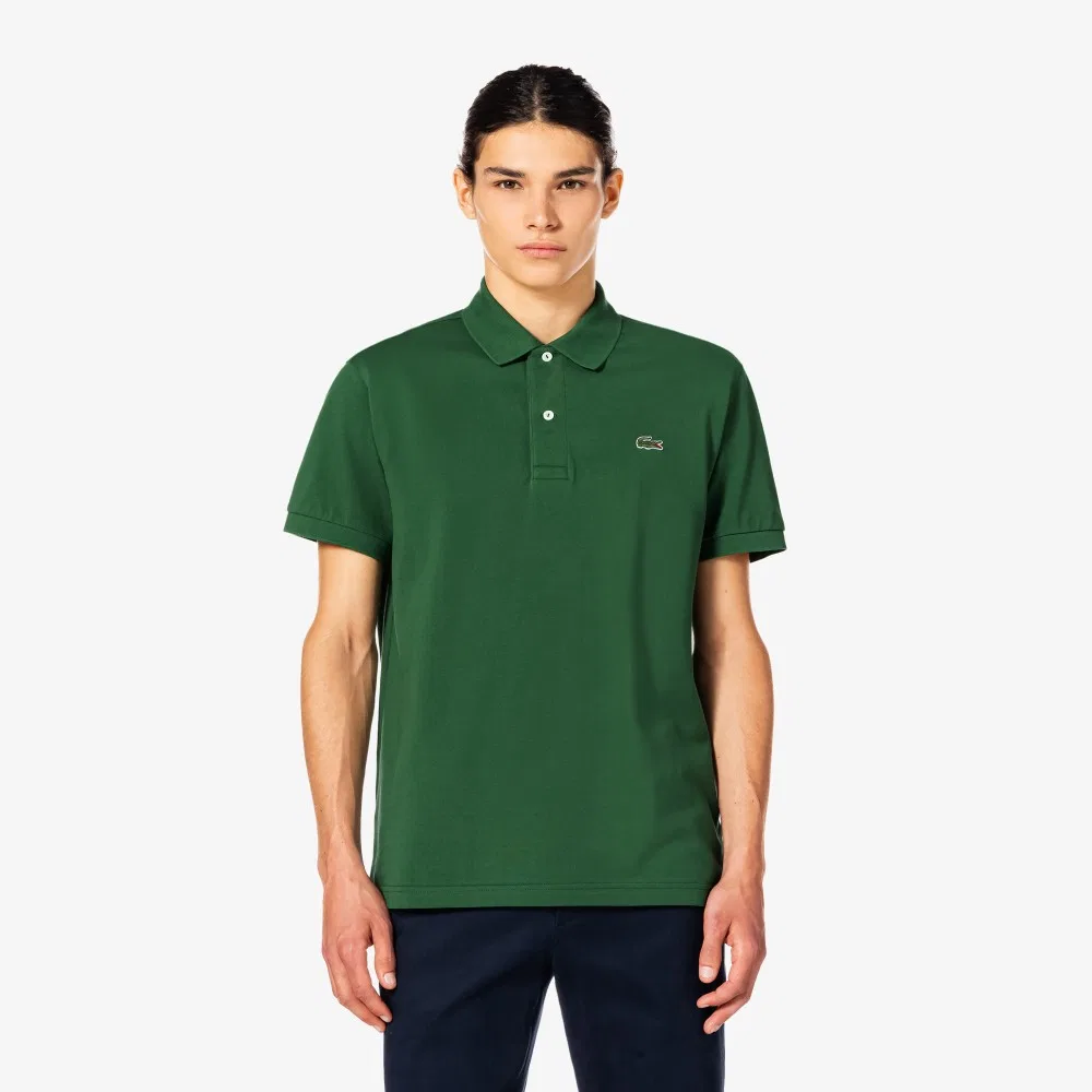 Мужская базовая футболка-поло Lacoste French Regular Fit, зелёная