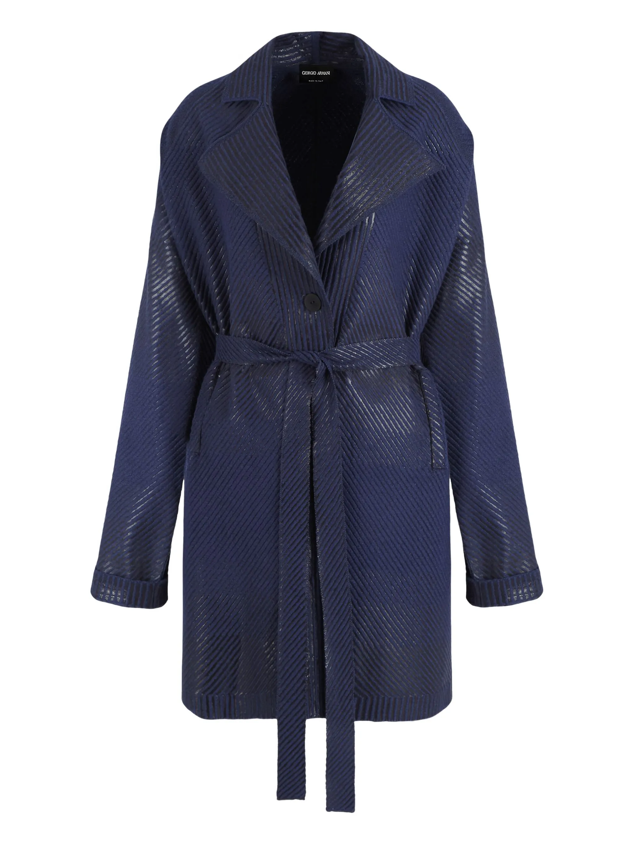 

Пальто с поясом Giorgio Armani, синий