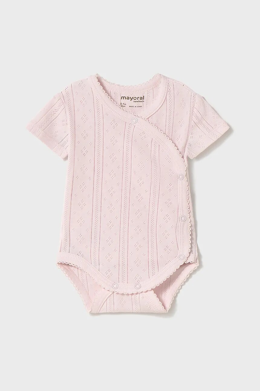 

Боди для новорожденных из хлопка Mayoral Newborn, розовый