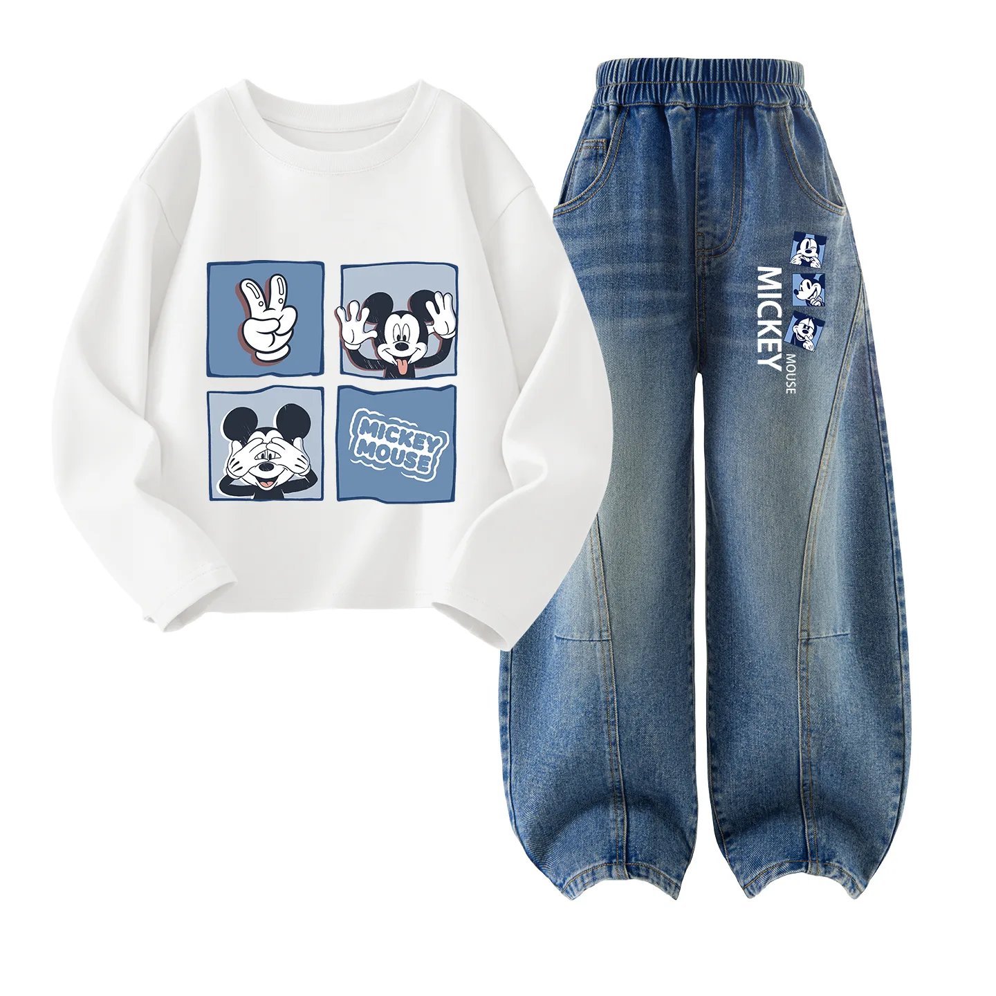 Детский спортивный комплект Casual Disney, Di Square White+Di Frame Mickey Mouse Denim Blue