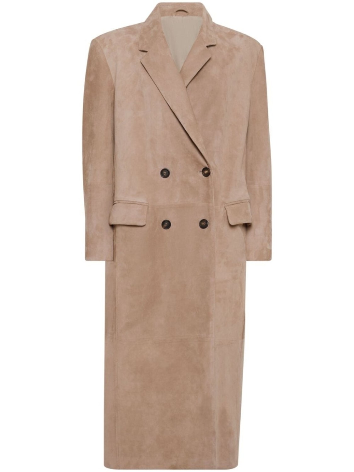 

Brunello Cucinelli двубортное пальто, коричневый
