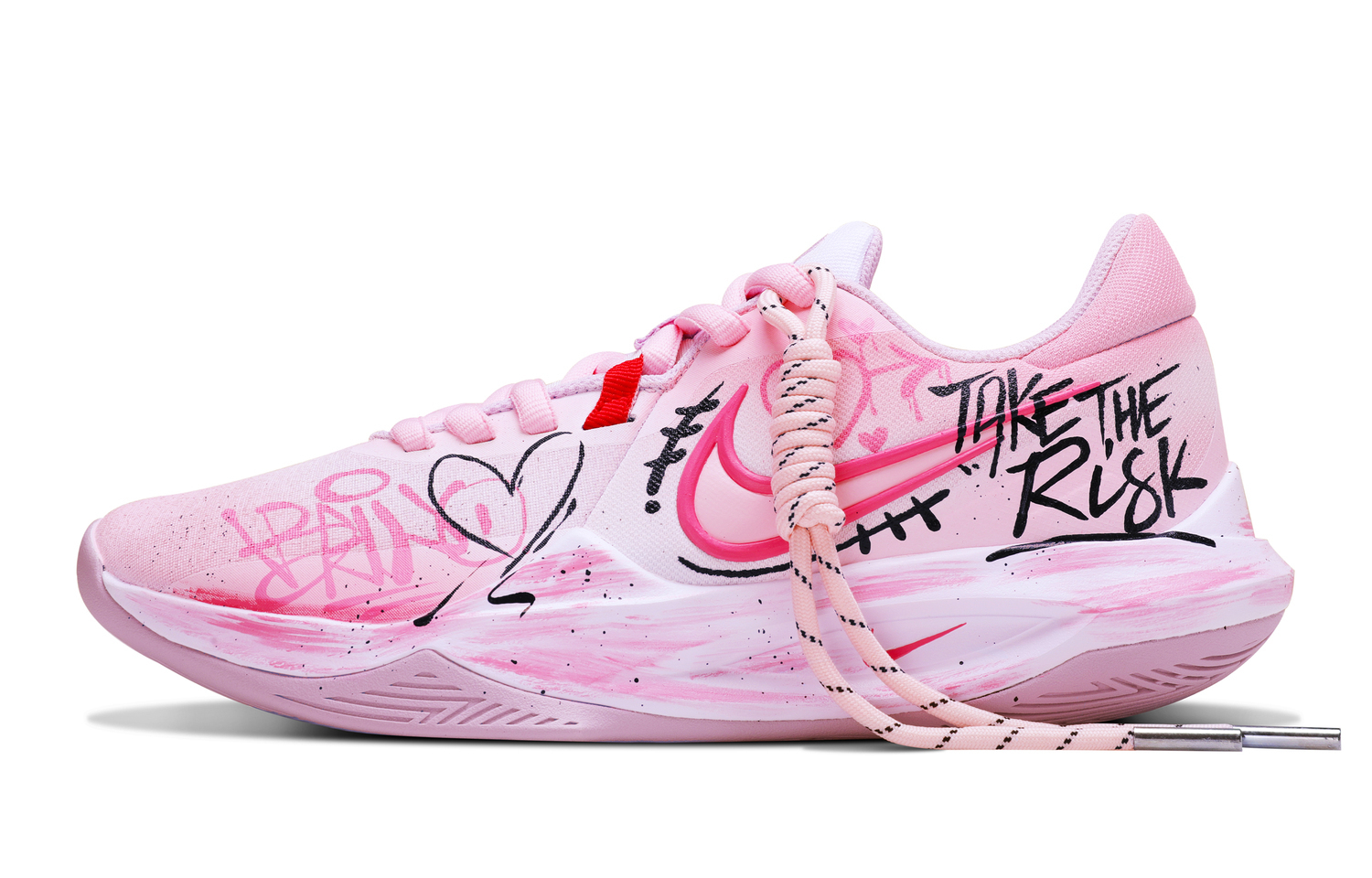 

Nike Точность 6 нескользящие низкие баскетбольные кроссовки мужские розовые, цвет Pink