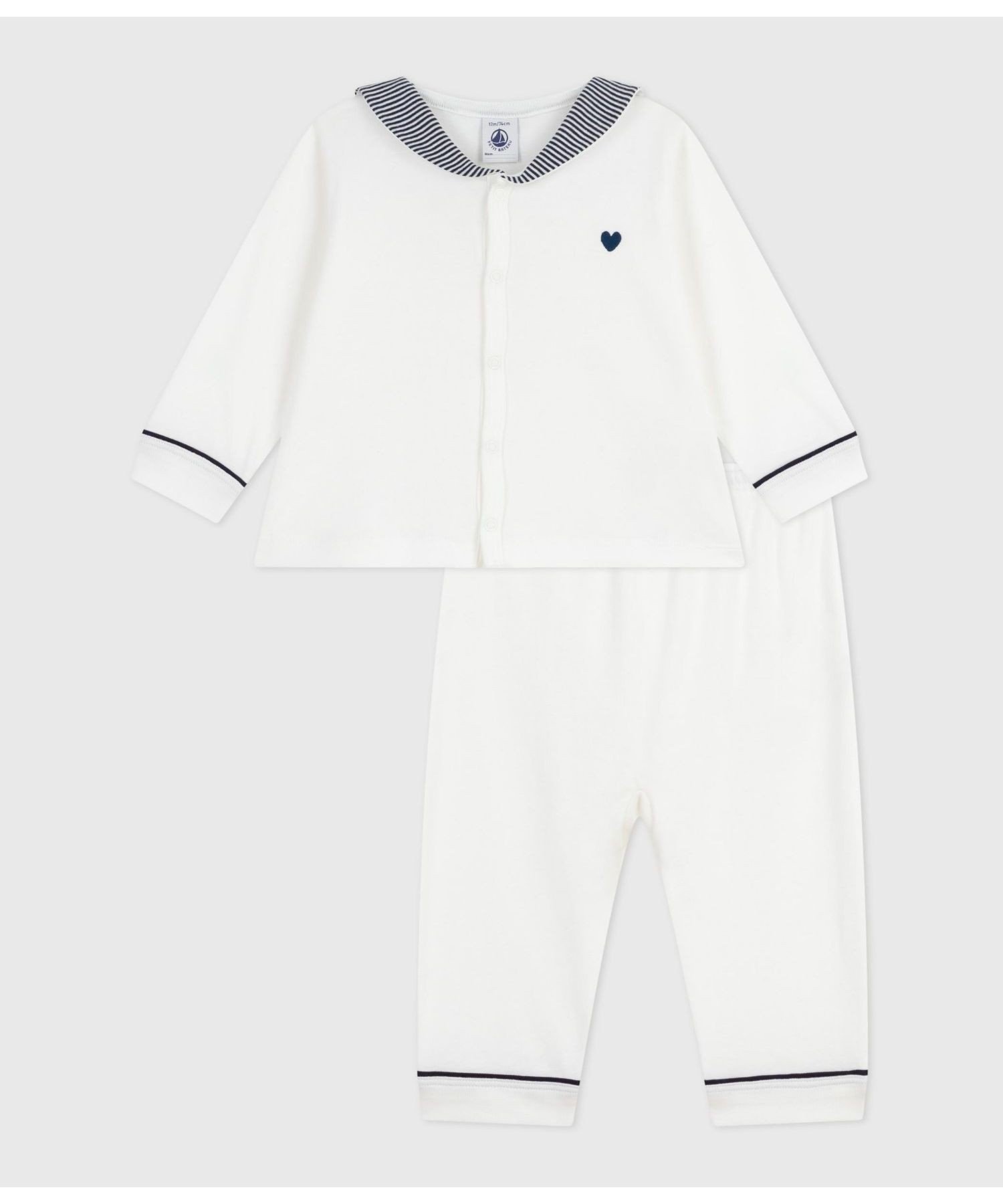 Детская пижама PETIT BATEAU, Off white — фото 4
