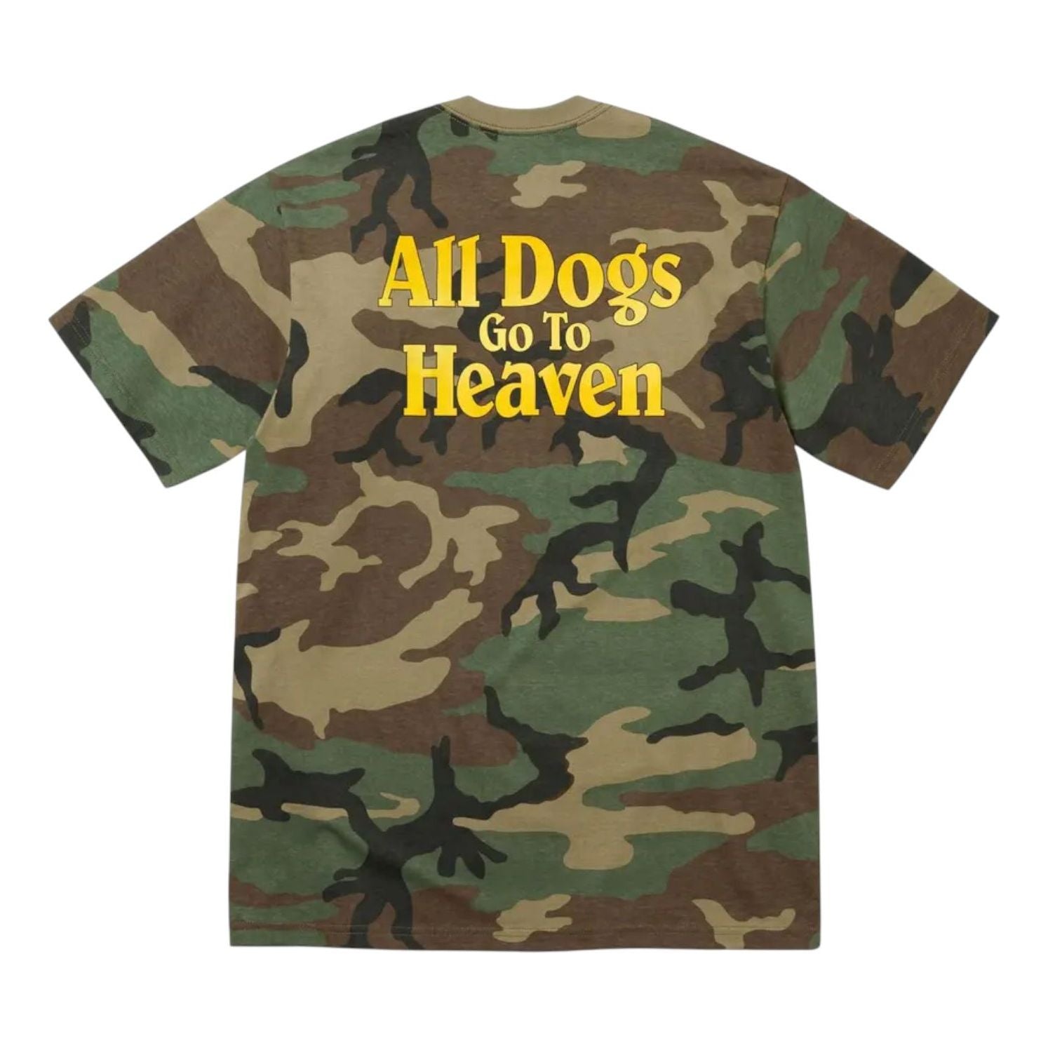 Футболка Supreme All Dogs Go To Heaven 'Woodland Camo' — фото 2